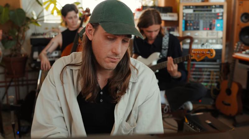 Recording session in a live room